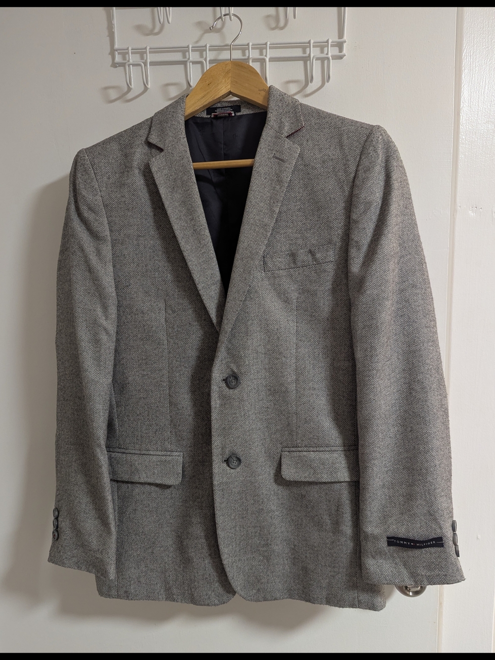 Tommy Hilfiger Light Gray Herringbone Sport Coat